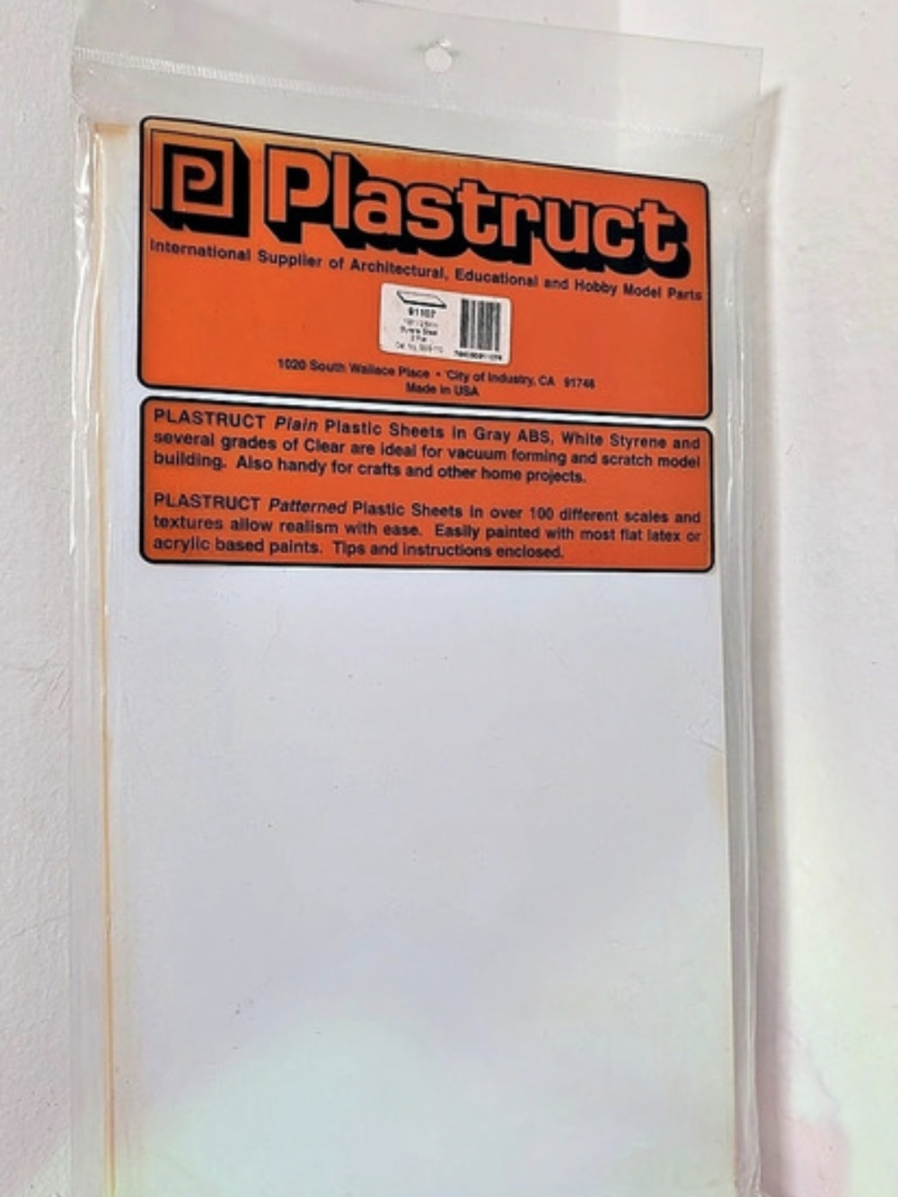 Plastruct Plastic Sheet Clear 91107 NWT